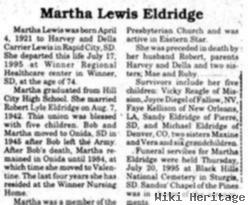 Martha E Lewis Eldridge