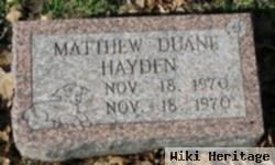 Matthew Duane Hayden