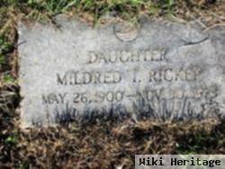 Mildred I Ricker