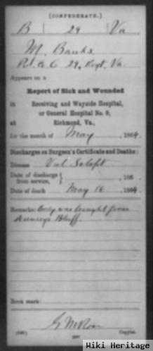 Pvt William Banks