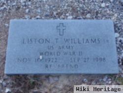 Rev Liston T Williams, Sr