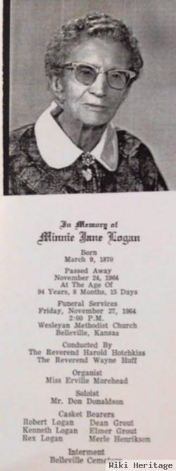 Minnie Jane Marvin Logan