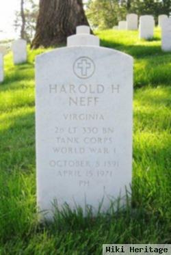 2Lt Harold Hopkins Neff