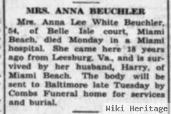 Anna Lee White Beuchler