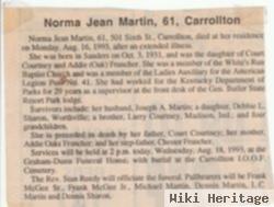 Norma Jean Francher Martin