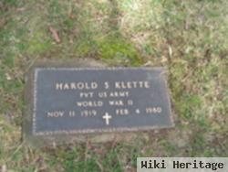 Harold S Klette