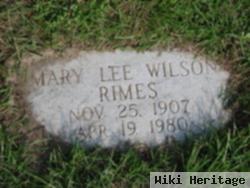 Mary Lee Wilson Rimes