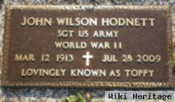 Sgt John Wilson "toppy" Hodnett