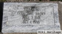 Anna Jane Brown Yoakum