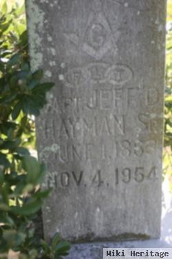 Capt Jefferson D. Hayman, Sr