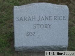 Sarah Jane Rice Story