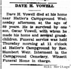 David Harrison Vowell