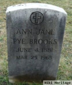 Ann Jane Pye Brooks