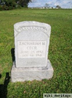 Zachariah M Cecil