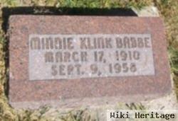 Minnie A. Babbe Klink