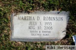 Martha D Robinson