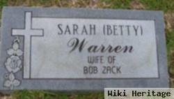 Sarah Elizabeth "betty" Mcneely Warren