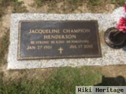 Jacqueline Sue "jackie" Champion Henderson