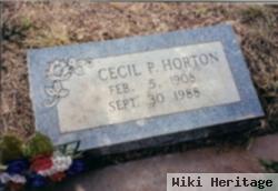 Cecil P Horton