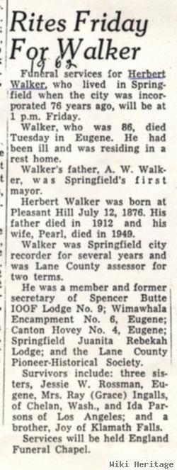 Herbert Ellis Walker