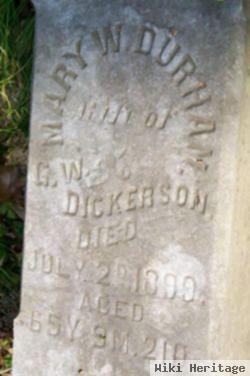 Mary W. Durham Dickerson