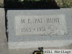 M E "pat" Hunt