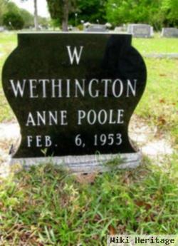 Anne Poole Wethington