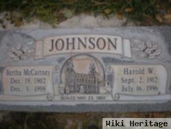 Harold W Johnson