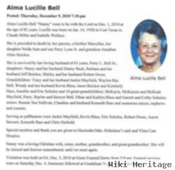 Alma Lucille "nanny" Wallace Bell
