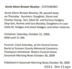 Annie Glenn Brower Beasley