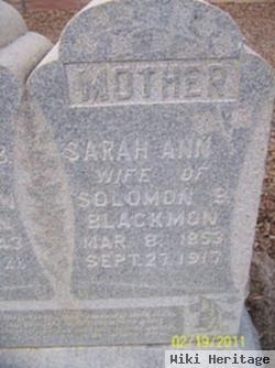 Sarah Ann "annie" Mayers Blackmon