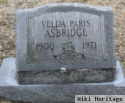 Velda Mae Paris Asbridge