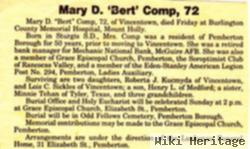 Mary Bertha "bert" Dumcke Comp