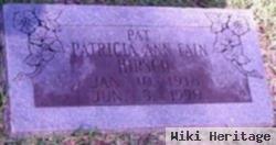 Patricia Ann "pat" Fain Hirsch