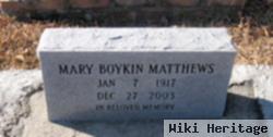 Mary Boykin Matthews