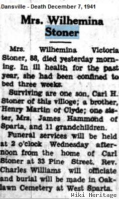 Victoria Wilhelmina "minnie" Martin Stoner