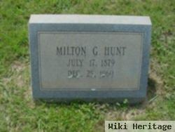 Milton G Hunt