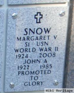 Margaret V Snow