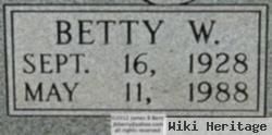 Betty W Ward