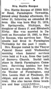 Henriette Elizabeth "hattie" Kirby Rocque