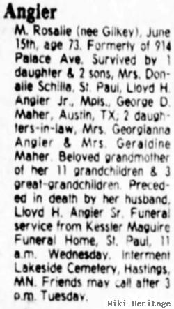 Rosalie Mary Gilkey Angier