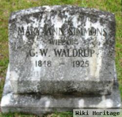 Mary Ann Simmons Waldrup