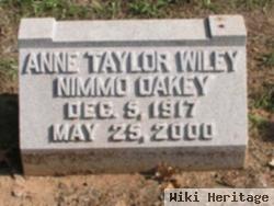 Anne Taylor Wiley Nimmo Oakey