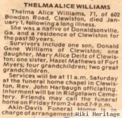 Thelma Alice Williams