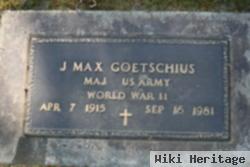 Maj J. Max Goetschius