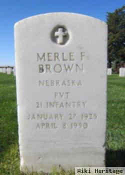 Merle F Brown