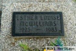 Esther Louise "louise" Crutcher Mcwilliams