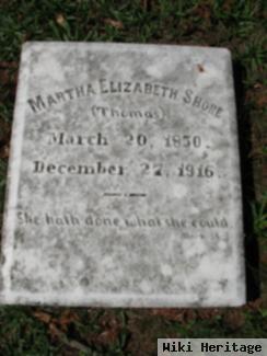 Martha Elizabeth "elizabeth" Thomas Shore