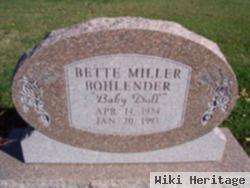 Bette R. "dillie" Miller Bohlender