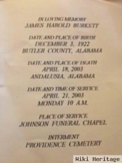 James Harold "harl" Burkett